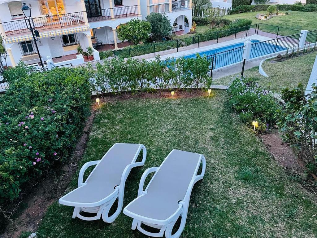 Lux 2 Kmr App Stella Blanca Met Zwembaden Airco En Zeezicht Apartman Fuengirola Kültér fotó